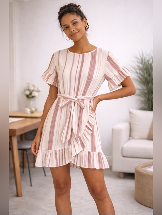 Lost + Wander Dresses & Skirts - New Lost + Wander Women’s Marian Stripe Ruffle Minidress,